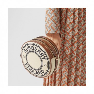 Burberry 2020 Canvas Round Mini Shoulder Bag, 17cm - 버버리 2020 여성용 캔버스 라운드 미니 숄더백 ,BURB0493,17cm,베이지