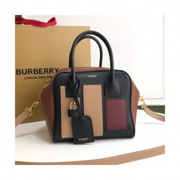 Burberry 2020 Leather Tote Shoulder Bag, 34cm - 버버리 2020 여성용 레더 토트 숄더백 ,BURB0484,34cm,블랙