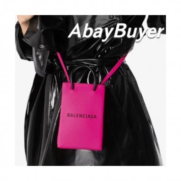 Balenciaga 2020 Leather Super Mini Tote Shoulder Bag / Phone Bag,18CM - 발렌시아가 2020 여성용 레더 슈퍼 미니 토트 숄더백 / 폰 백,BGB0601,18CM,핑크