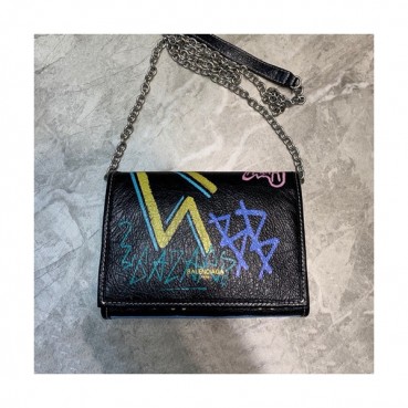 Balenciaga 2020 Leather Shoulder Bag,21CM - 발렌시아가 2020 레더 숄더백,BGB0600,21CM,블랙