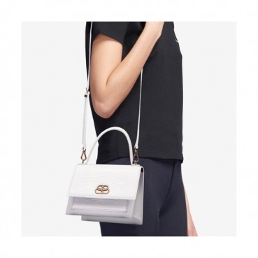 Balenciaga 2020 Sharp XS Leather Satchel  Tote Shoulder Bag,19CM - 발렌시아가 2020 샤프 XS 레더 사첼 토트 숄더백,BGB0594,19CM,화이트