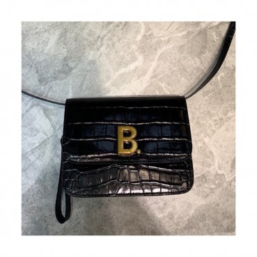 Balenciaga 2020 Leather  Shoulder Bag,18.5CM - 발렌시아가 2020 레더 숄더백,BGB0588,18.5CM,블랙