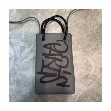 Balenciaga 2020 Leather Super Mini Tote Shoulder Bag / Phone Bag,18CM - 발렌시아가 2020 여성용 레더 슈퍼 미니 토트 숄더백 / 폰 백,BGB0585,18CM,그레이