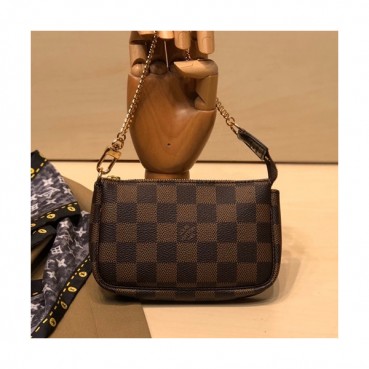 Louis Vuitton 2020 Mini Pochette Accessoires Monogram Clutch Bag / Tote Bag ,15.5cm - 루이비통 2020 미니 포쉐트 악세수아 모노그램 클러치백 / 토트백,M58009, LOUB2147, 15.5cm,브라운