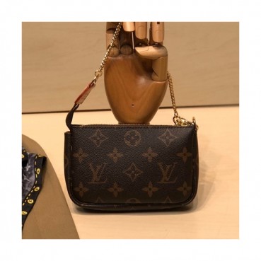 Louis Vuitton 2020 Mini Pochette Accessoires Monogram Clutch Bag / Tote Bag ,15.5cm - 루이비통 2020 미니 포쉐트 악세수아 모노그램 클러치백 / 토트백,M58009, LOUB2146, 15.5cm,브라운