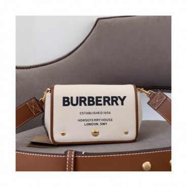 Burberry 2020 Canvas Shoulder Bag, 18cm - 버버리 2020 여성용 캔버스 숄더백 ,BURB0481,18cm,베이지