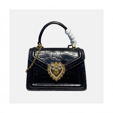 Dolce&Gabbana 2020 Leather Chain Tote Shoulder Bag ,20CM - 돌체 앤 가바나 2020 여성용 레더 체인 토트 숄더백 DGB0260,20cm,블랙