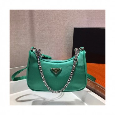 Prada 2020 Nylon Mini Hobo Tote Shoulder Bag,15CM - 프라다 2020 나일론 미니 호보 토트 숄더백,PRAB0114,15cm,그린