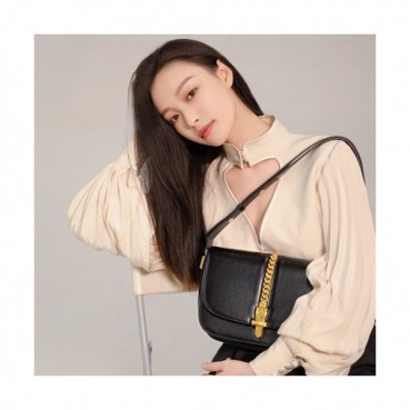 Gucci 2020  Sylvie 1969 Shoulder Bag,25CM - 구찌 2020 실비 1969 숄더백 601067,GUB1129,25cm,블랙