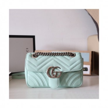 Gucci 2020 GG Marmont Matlase Women Shoulder Bag,22CM - 구찌 2020 GG 마몬트 마틀라세 여성용 숄더백 446744,GUB1116,22CM,연민트