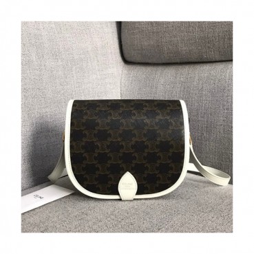 Celine 2020 Triomphe Canvas Folco Shoulder Bag,18CM - 셀린느 2020 트리옴페 캔버스 폴코 숄더백 ,191502