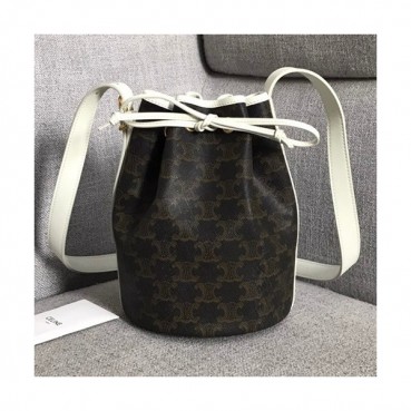 Celine 2020 Triomphe Canvas Bucket Shoulder Bag,25CM - 셀린느 2020 트리옴페 캔버스 버킷 숄더백 ,191142