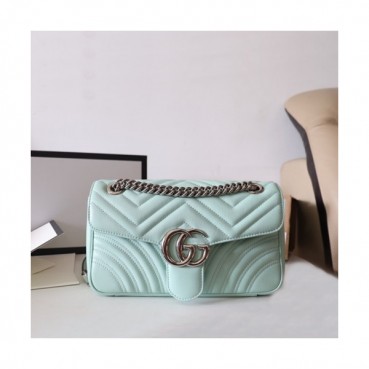 Gucci 2020 GG Marmont Matlase Women Shoulder Bag,26CM - 구찌 2020 GG 마몬트 마틀라세 여성용 숄더백 443497,GUB1111,26CM,연민트