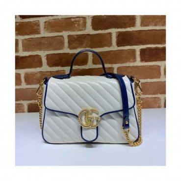Gucci 2020 GG Marmont Women Tote Shoulder Bag,27CM - 구찌 2020 GG 마몬트 여성용 토트 숄더백 498110,GUB1102,27CM,화이트