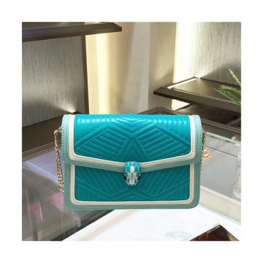 [매장판]Bvlgari 2020 Serpenti Chain Shoulder Bag,17.5CM - 불가리 2020 세르펜티 체인 숄더백,BVLB0239,17.5cm,블루