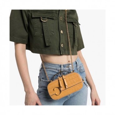 Chole 2020 C Vanity Leather Chain Tote Shoulder Bag, 19cm -  끌로에 2020 C 베니티 레더 체인 토트 숄더백,CLB0193,19cm,카멜베이지