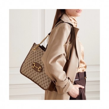 Gucci 2020 1955 Horsebit Ladies Tote Shoulder Shopper Bag ,35CM - 구찌 2020 1955 홀스빗 여성용 토트 숄더 쇼퍼백 621144,GUB1097,35cm,브라운