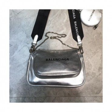 Balenciaga 2020 Leather Shoulder Bag,23CM - 발렌시아가 2020 레더 숄더백,BGB0570,23CM,실버