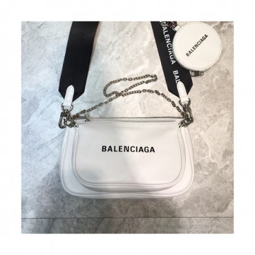Balenciaga 2020 Leather Shoulder Bag,23CM - 발렌시아가 2020 레더 숄더백,BGB0569,23CM,화이트