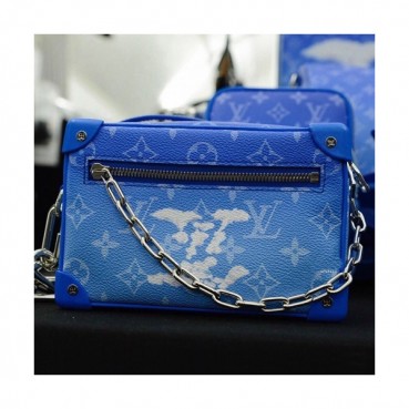 Louis Vuitton 2020 Soft Trunk Shoulder Bag,18.5cm - 루이비통 2020 소프트 트렁크 남여공용 숄더백 M45433,LOUB2051,18.5cm,블루
