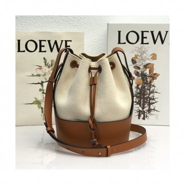 Loewe 2020 Balloon Small Bucket Shoulder Bag,25CM - 로에베 2020 벌룬 스몰 버킷 숄더백 ,LOEB0395, 25CM,베이지카멜