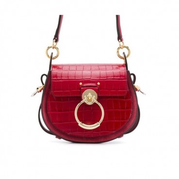 Chole 2020 Tess Leather Shoulder Bag, 20.5cm -  끌로에 2020 테스 레더 숄더백,CLB0187,20.5cm,레드