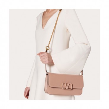 Valentino 2020 Garavani Vsling Leather Clutch Bag / Shoudler Bag,26CM - 발렌티노 2020 가라바니 브이슬링 레더 클러치백 / 숄더백,VTB1005,26CM,핑크