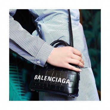 Balenciaga 2020 Ville Top Handle Shoulder Bag,18CM - 발렌시아가 2020 빌 탑 핸들 숄더백,BGB0566,18CM,블랙