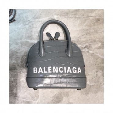 Balenciaga 2020 Ville Top Handle Shoulder Bag,18CM - 발렌시아가 2020 빌 탑 핸들 숄더백,BGB0565,18CM,그레이