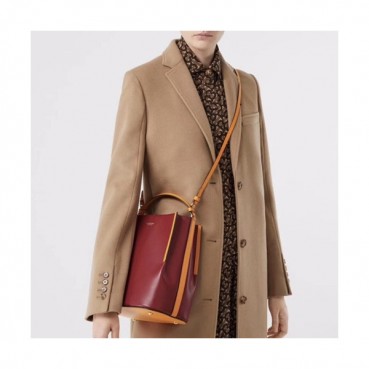 Burberry 2020  Leather Bucket Tote Shoulder Bag, 25cm - 버버리 2020 여성용 레더 버킷 토트 숄더백 ,BURB0473,25cm,레드