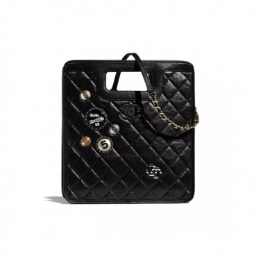 Chanel 2020 Leather Chain Tote Shoulder Bag - 샤넬 2020 여성용 레더 체인 토트 숄더백,CHAB1428,블랙