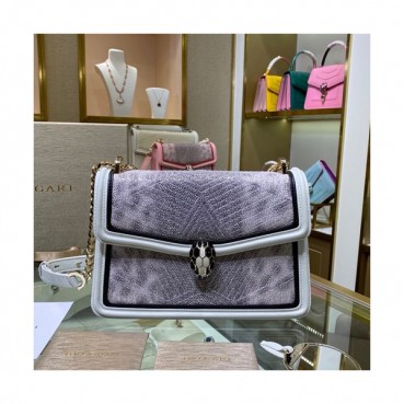 Bvlgari 2020 Serpenti Chain Shoulder Bag,24CM - 불가리 2020 세르펜티 체인 숄더백,BVLB0238,24cm,그레이