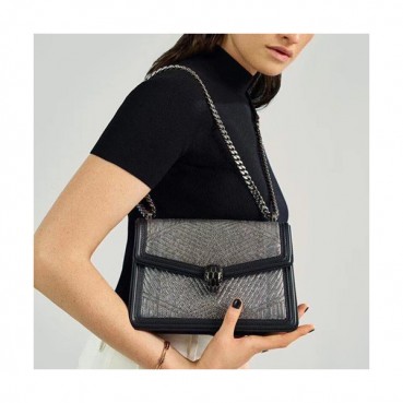 Bvlgari 2020 Serpenti Chain Shoulder Bag,24CM - 불가리 2020 세르펜티 체인 숄더백,BVLB0237,24cm,그레이