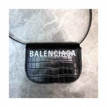Balenciaga 2020 Ville Day Leather Shoulder Bag,19CM - 발렌시아가 2020 빌 데이 레더 숄더백,BGB0561,19CM,블랙