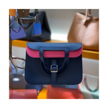 Hermes 2020 Halzan Leather Tote Shoulder Bag ,22cm - 에르메스 2020 할잔 레더 여성용 토트 숄더백 HERB0808,22cm,네이비