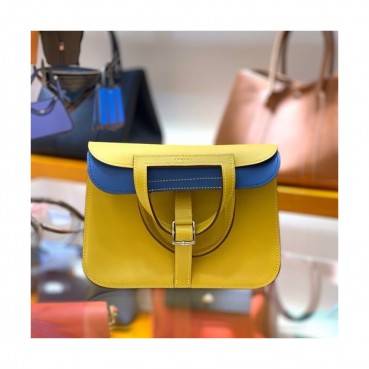 Hermes 2020 Halzan Leather Tote Shoulder Bag ,22cm - 에르메스 2020 할잔 레더 여성용 토트 숄더백 HERB0806,22cm,옐로우