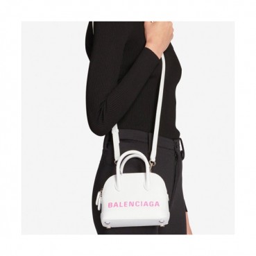 Balenciaga 2020 Ville Top Handle Shoulder Bag,18CM - 발렌시아가 2020 빌 탑 핸들 숄더백,BGB0555,18CM,화이트