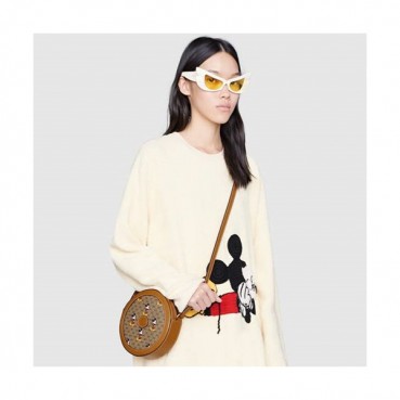 Gucci 2020 PVC Round Shoulder Bag,19CM - 구찌 2020 PVC 라운드 숄더백 603938,GUB1054,19CM,브라운