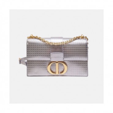 Dior 2020 Leather CD Buckle Shoulder Bag,25CM - 디올 2020 레더 CD 버클 여성용 숄더백  DIOB0539,25CM,실버