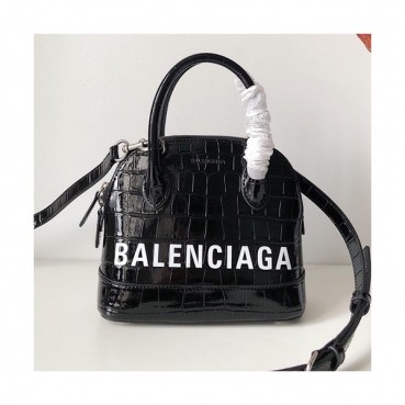 Balenciaga 2020 Ville Top Handle Shoulder Bag,26CM - 발렌시아가 2020 빌 탑 핸들 숄더백,BGB0554,26CM,블랙
