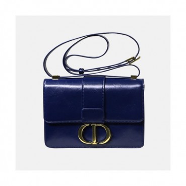 Dior 2020 Leather CD Buckle Shoulder Bag,24CM - 디올 2020 레더 CD 버클 여성용 숄더백  DIOB0535,24CM,블루