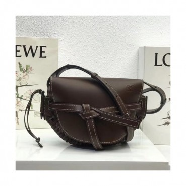 Loewe 2020 Gate Small Shoulder Bag,20CM - 로에베 2020 게이트 스몰 숄더백 ,LOEB0394, 20CM,다크브라운