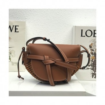 Loewe 2020 Gate Small Shoulder Bag,20CM - 로에베 2020 게이트 스몰 숄더백 ,LOEB0393, 20CM,브라운
