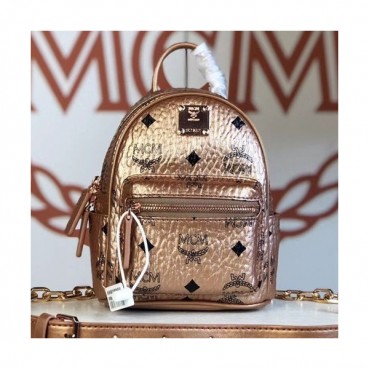 MCM 2020 Visetos Shoulder Bag ,19cm - 엠씨엠 2020 비세토스 여성용 숄더백  MCMB0434,19cm,로즈골드