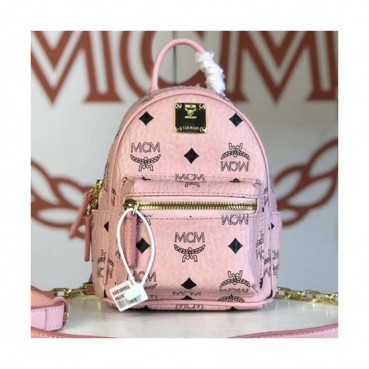 MCM 2020 Visetos Shoulder Bag ,19cm - 엠씨엠 2020 비세토스 여성용 숄더백  MCMB0433,19cm,핑크