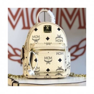 MCM 2020 Visetos Shoulder Bag ,19cm - 엠씨엠 2020 비세토스 여성용 숄더백  MCMB0432,19cm,베이지