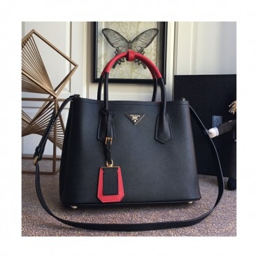 Prada 2020 Saffiano Double Tote Shoulder Bag,33CM - 프라다 2020 사피아노 두블레 여성용 토트 숄더백 ,1BG775