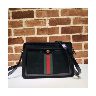Gucci 2020 Women Suede Shoulder Bag,32CM - 구찌 2020 여성용 스웨이드 숄더백 523354,GUB1007,32CM,블랙