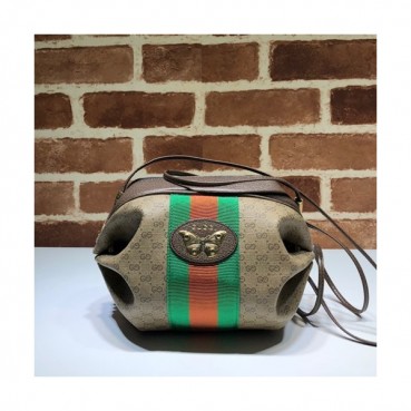 Gucci 2020 GG Supreme Shoulder Bag,20CM - 구찌 2020 GG 슈프림 숄더백 598604,GUB0999,20CM,브라운