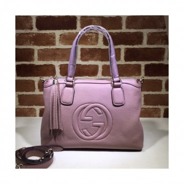 Gucci 2020 Ladies Leather Tote Shoulder Bag,33CM - 구찌 2020 여성용 레더  토트 숄더백 308362,GUB0974,33CM,핑크
